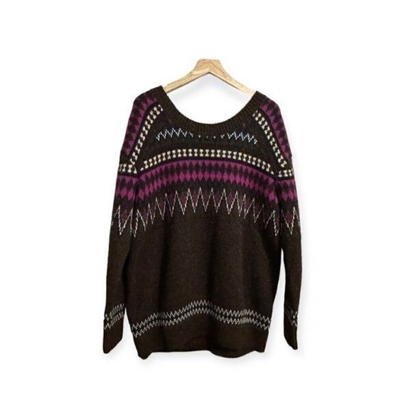 Junya Watanabe Comme des Garçons, Brown multi Jacquard Sweater, Fair Isle, Size - Picture 5 of 15